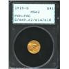 Image 1 : 1915-S G$1 Panama-Pacific Gold Dollar MS62 PCGS. A sharply struck and decidedly attractive Gold Doll