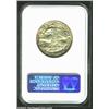 Image 2 : 1921 50C Alabama MS63 NGC. The margins have original golden-brown and sea-green patina. The cheek ha