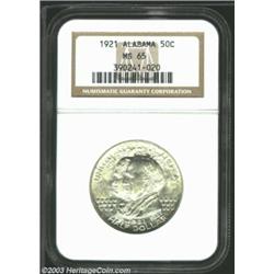 1921 50C Alabama MS65 NGC. Untoned, or essentially so, both sides are uncommonly abrasion-free for t