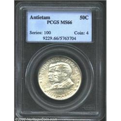 1937 50C Antietam MS66 PCGS. Satiny and well made, this superlative Gem may actually be conservative