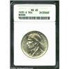 Image 1 : 1935-S 50C Boone MS65 ANACS. Light yellow-green color enlivens this lustrous and well struck Commemo