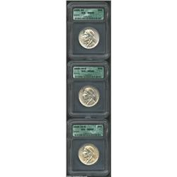 1935/34 SET Boone PDS Set MS66 ICG. The Philadelphia Mint coin is untoned, but the branch mint examp