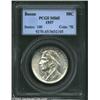 Image 1 : 1937 50C Boone MS65 PCGS. A lustrous and needle-sharp Gem with a trace of golden-brown patina in the