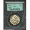 Image 1 : 1938 50C Boone MS65 PCGS. Both sides are tinged in orange-gold peripheral color. The centers are mos