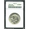 Image 1 : 1936 50C Bridgeport MS65 ANACS. Wispy suggestions of golden-brown patina visit this lustrous, sharpl