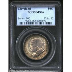 1936 50C Cleveland MS66 PCGS. This is a gorgeous Gem whose smooth, premium quality surfaces are bath