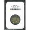 Image 1 : 1892 50C Columbian MS65 NGC. Attractive multi-colored toning blankets the surfaces, tending toward a