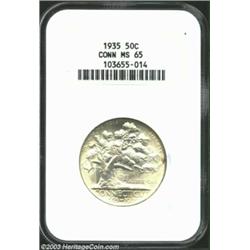 1935 50C Connecticut MS65 NGC. Fresh and frosty, with terrific luster and a bold strike. Certainly c