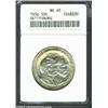 Image 1 : 1936 50C Gettysburg MS65 ANACS. Thick, satiny mint luster and mostly brilliant with a light accent o