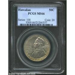 1928 50C Hawaiian MS66 PCGS. An elusive type in all grades (just 9,958 business strikes were produce
