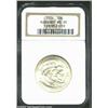 Image 1 : 1924 50C Huguenot MS65 NGC. Lustrous with isolated sprays of golden-tan iridescence, both sides are.