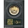 Image 2 : 1936 50C Long Island MS65 PCGS. Rich magenta, russet, and apple-green tab toning on the obverse. Imp
