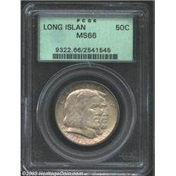 1936 50C Long Island MS66 PCGS. Sharply struck with dove-gray centers and variegated peripheral toni