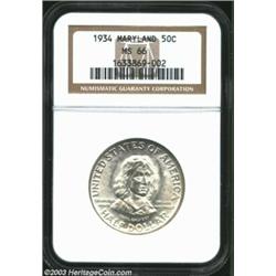 1934 50C Maryland MS66 NGC. Brilliant with thick, flashy mint luster. There are very few abrasions o