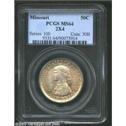 1921 50C Missouri 2x4 MS64 PCGS. The surfaces have the look of a Gem grade with no mentionable abras