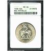 Image 1 : 1938 50C New Rochelle MS66 ANACS. Shimmering mint luster rolls around each side of this mostly brill