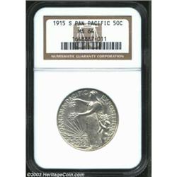 1915-S 50C Panama-Pacific MS64 NGC. Fully struck throughout with bright, satiny surfaces. There are.
