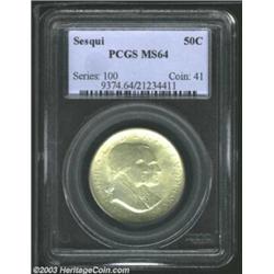 1926 50C Sesquicentennial MS64 PCGS. Untoned, or essentially so, both sides exhibit vibrant mint lus