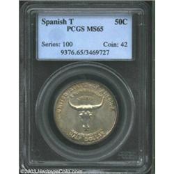 1935 50C Spanish Trail MS65 PCGS. This design has unusually wide open spaces in the fields and as a.