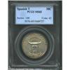 Image 1 : 1935 50C Spanish Trail MS65 PCGS. This design has unusually wide open spaces in the fields and as a.