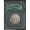 1935 50C Spanish Trail MS67 ICG. The otherwise silver tinged surfaces reveal a blush of lilac-tan pa