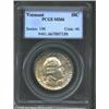 Image 1 : 1927 50C Vermont MS66 PCGS. Moderate green-golden toning covers both sides, with strong yellowish un
