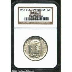 1947 50C Booker T. Washington MS65 NGC. Lightly toned and lustrous with an above average strike on W