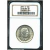 Image 1 : 1947-S 50C Booker T. Washington MS66 NGC. The surfaces are uncommonly smooth for this normally heavi