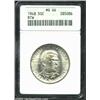 Image 1 : 1948 50C Booker T. Washington MS66 ANACS. Brilliant with sparkling, semi-prooflike fields. Important