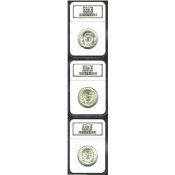 1948 SET Booker T. Washington PDS Set MS66 NGC. The P-mint Commemorative is lightly toned with good.