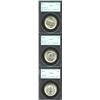 Image 1 : 1949 SET Booker T. Washington PDS Set MS65 PCGS. The P-mint Gem is satiny with nearly immaculate fie