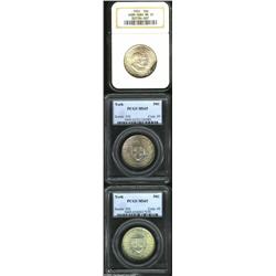 1952 50C Washington-Carver MS65 NGC, light, speckled toning with a darker discoloration along the ri