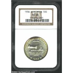 1936 50C Wisconsin MS68 NGC. As close to perfect as one could expect for a Wisconsin Commemorative H