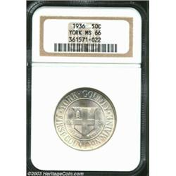 1936 50C York MS66 NGC. The York and the Elgin are certainly the two most lustrous Commemorative Hal