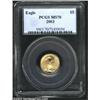 Image 1 : 2003 Tenth-Ounce Gold Eagle MS70 PCGS. An exquisite representative, the untoned, medium gold surface