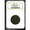 Image 1 : 1847 1C Hawaii Cent AU55 NGC. Plain 4, 13 berries. A glossy example with two-toned chocolate and mah