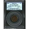Image 1 : 1904 1C Cent--Struck 10% Off Center--MS64 Red and Brown PCGS. Struck off center at 5 o'clock, with t