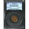 Image 1 : 1907 1C Cent--15% Off Center--MS63 Brown PCGS. Struck off center at 9 o'clock, with UNITED STATES an