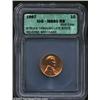 Image 1 : 1967 1C Cent--Struck Through Late State Reverse Brockage--MS60 Red and Brown ICG. The obverse was pr