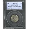 Image 1 : 1907 5C Nickel--Major Lamination Obverse--AU58 PCGS. There is a sizeable, nearly bisecting laminatio