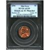Image 1 : 1978 5C Nickel--Struck on 1C Planchet--AU55 PCGS. An orange-red example that has good definition for