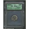 Image 1 : 1914-D 10C Dime--Off Center, Partial Collar--MS60 ICG. The impression is off center a few degrees at