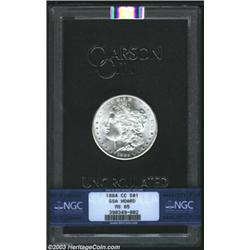 1884-CC S$1 MS65 NGC. A lovely, brilliant Gem, boldly struck and highly lustrous. A slender die crac