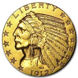 $5 Indian Gold Half Eagle (1908-1929). NUMISMATIC GOLD COIN