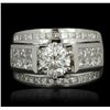 Image 1 : 18KT White Gold 3.70ctw Diamond Ring