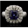 Image 1 : 14KT White Gold 2.25ct Tanzanite and Diamond Ring