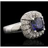 Image 2 : 14KT White Gold 2.25ct Tanzanite and Diamond Ring