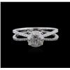 Image 1 : 18KT White Gold 1.69ctw Diamond Ring