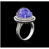 Image 3 : 14KT White Gold 13.17ct Tanzanite and Diamond Ring