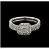 Image 1 : 1.36ctw Diamond Wedding Ring Set - 14KT White Gold